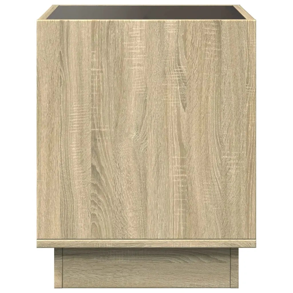 Comodino con LED Infinity Rovere Sonoma 50x50x50 cm 3284086
