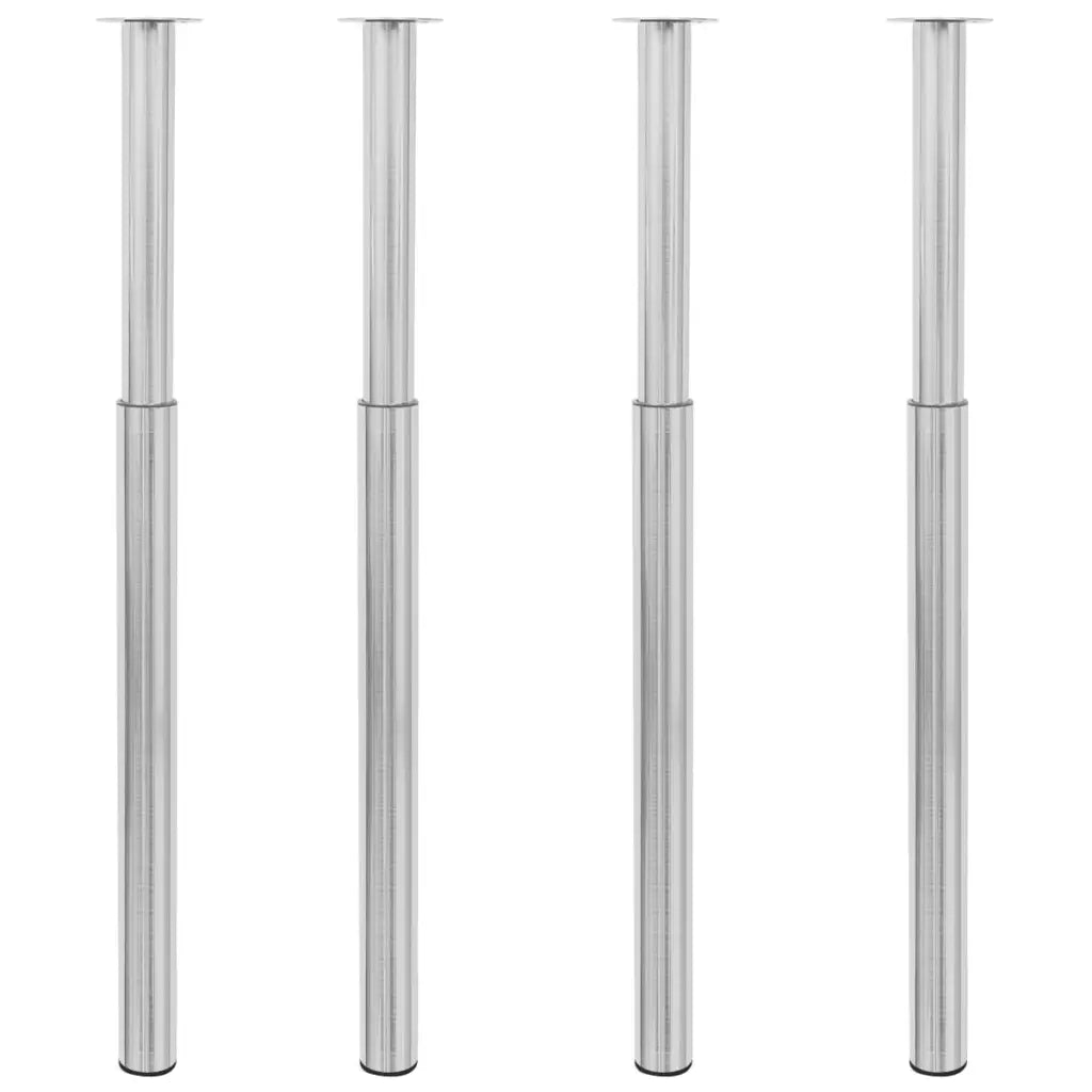 Set di 4 gambe telescopiche regolabili per tavolo (710 x 1100 mm) robuste dal design contemporaneo in acciaio inox 02_0055079