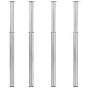 Set di 4 gambe telescopiche regolabili per tavolo (710 x 1100 mm) robuste dal design contemporaneo in acciaio inox 02_0055079