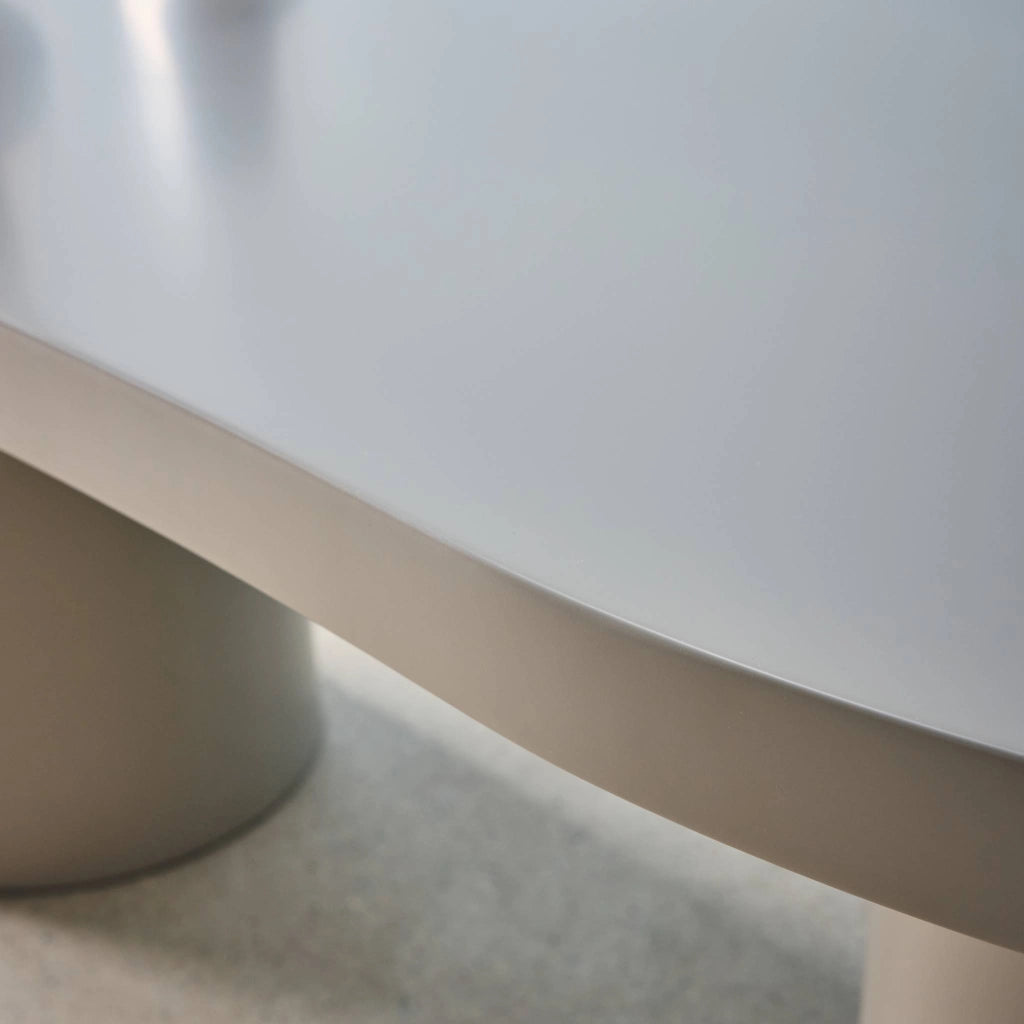 Tavolo da pranzo in legno d'hevea 8 posti, 210cm, grège
