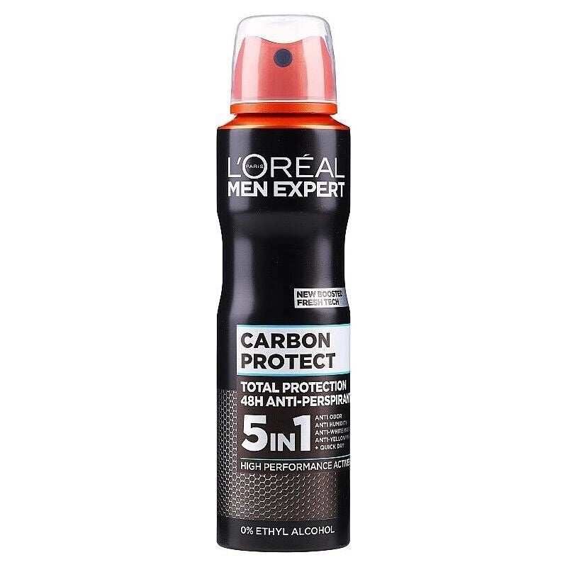 L' ORÉAL MEN DEODORANTE SPRAY DA 150 ML CARBON PROTECT