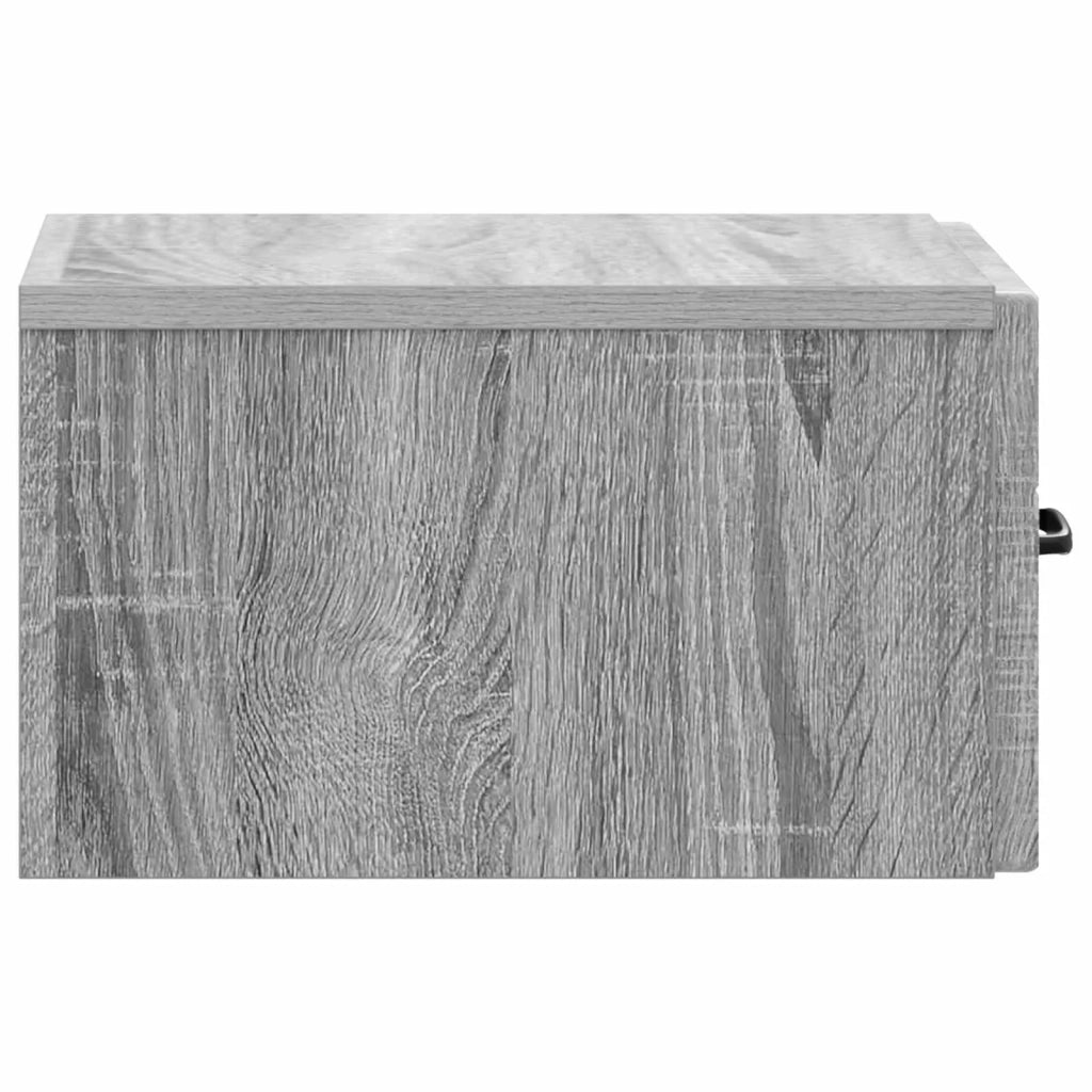 Mobiletto da notte a muro Grigio Sonoma 34,5 x 33 x 20 cm 898947