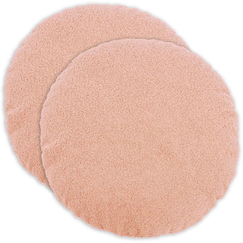 Federa 2 pcs HEERLEN Rosa Ø 50 cm Bouclé 922621