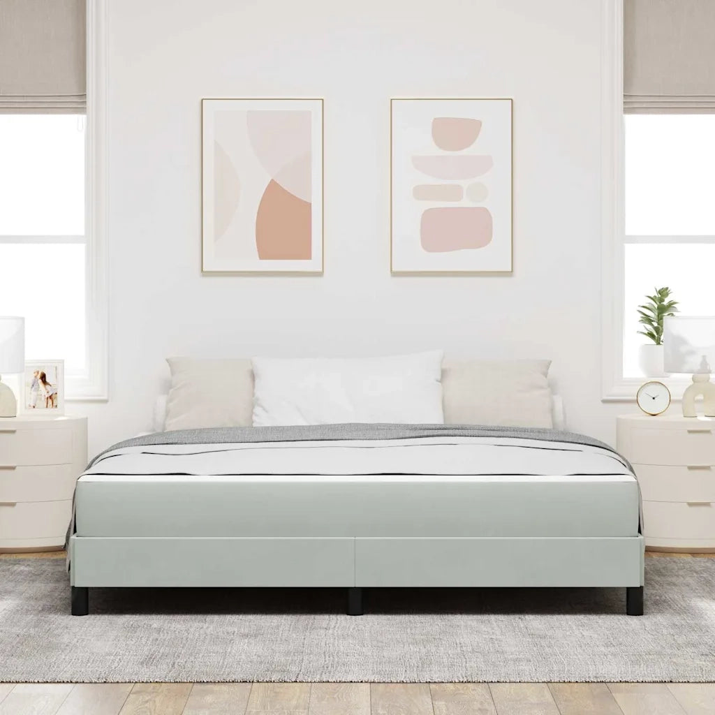 Letto a molle con materasso Grigio chiaro 180 x 200 cm Tessuto 3398707