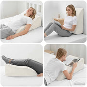 Cuscino per Gambe Bianco 68 x 40 x 18 cm Schiuma PU 42020188
