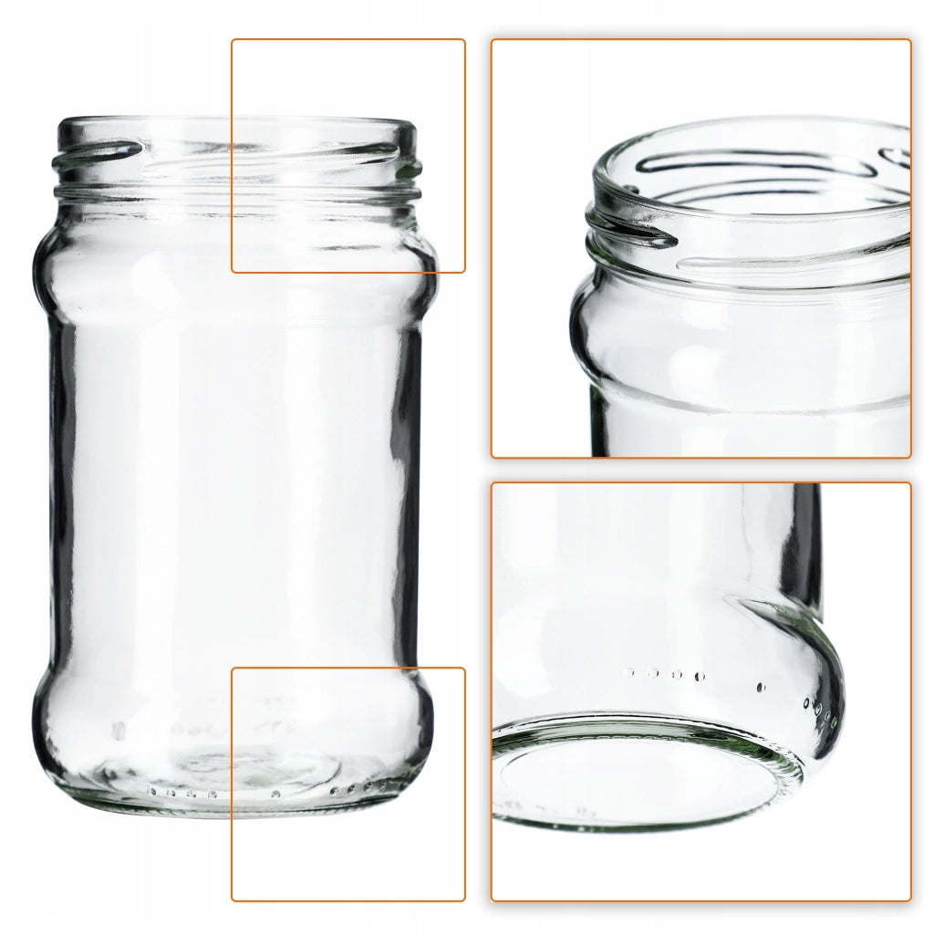 Barattoli per conserve KADAX Seno 315 ml 10 pezzi 66 mm + coperchi "Prugna"