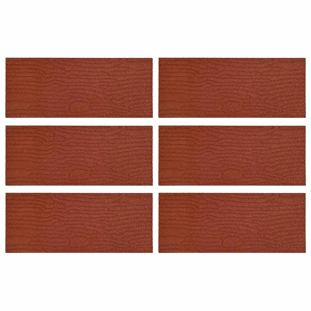 Pietra da Passo 6 pcs Rosso 60,5 x 25 x 2 cm Gomma
