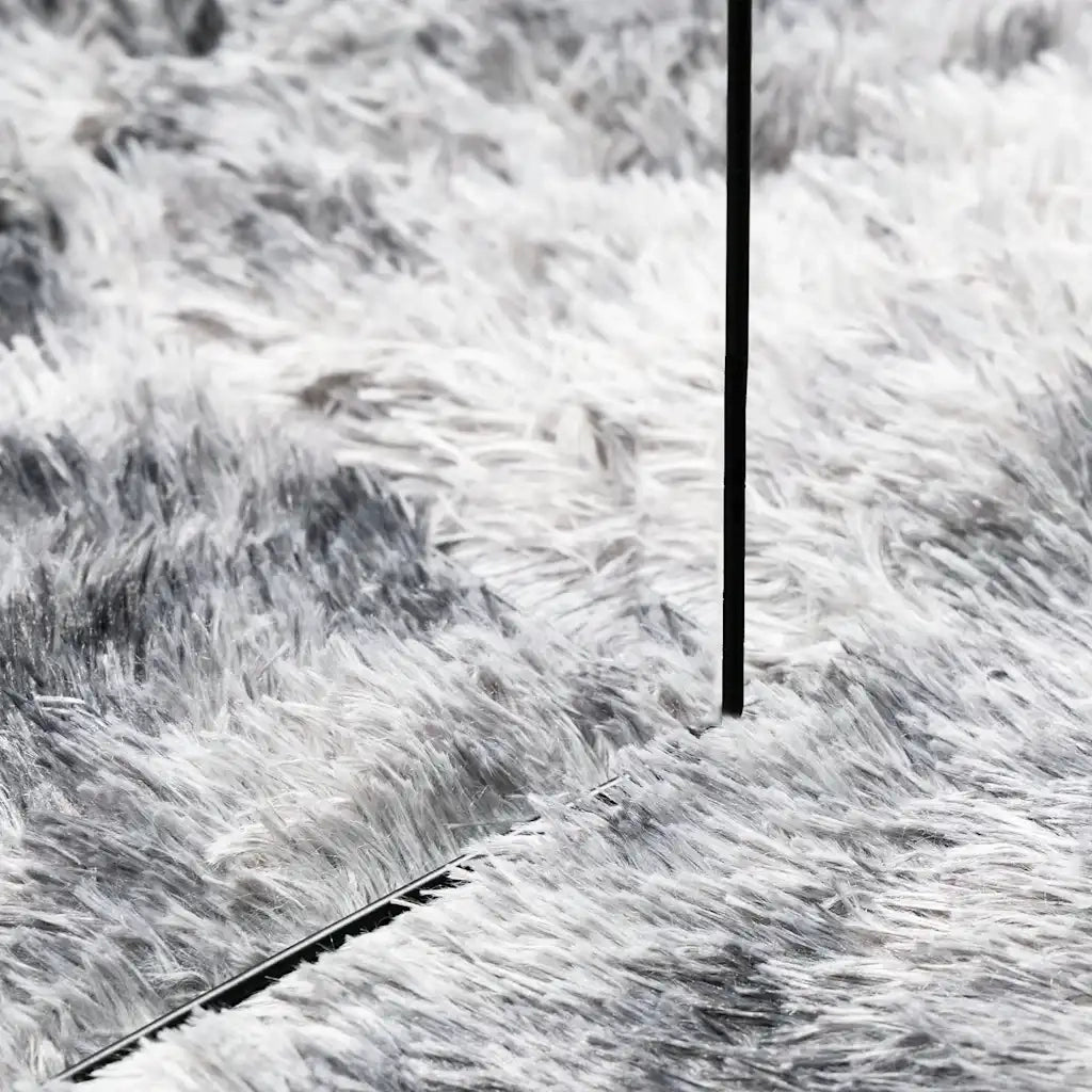 Tappeto del soggiorno | Tappeto Shaggy a Pelo Lungo NAVARRA Grigio Argento 300x200 cm