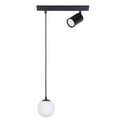 Lampada a sospensione Tavira nera vetro G9+GU10 Sigma