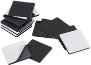 Pads per pavimento 16 pezzi - Protezioni autoadesivi per pavimenti - Pelle sintetica 40 mm x 40 mm - Nero - Protezione per pavimenti duri - Riduzione del rumore
