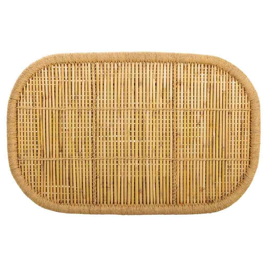 Tavolino in bambù marrone 102x65x45h