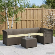 Divano da Giardino 5 Posti con Cuscini Stile Rattan PP 3444082