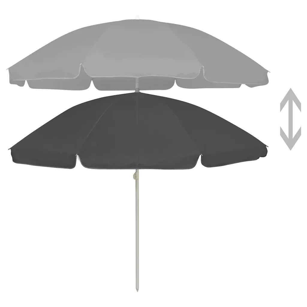 Ombrellone da Spiaggia Antracite 240 cm 314706