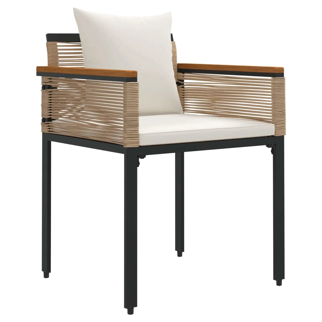 Set di Mobili da Esterno Beige e Bianco Crema polyrattan 42025228