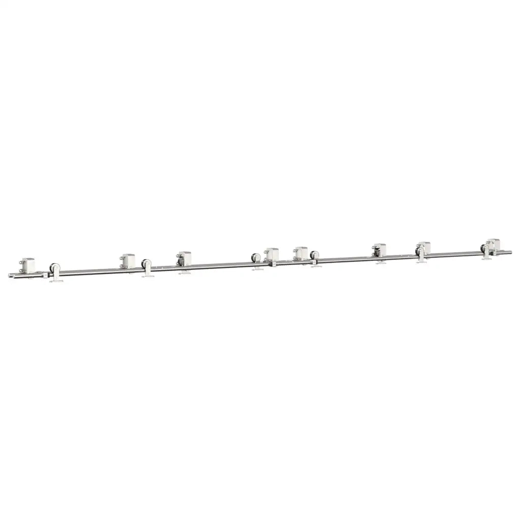 Kit Binari Porta Scorrevole 366 cm Acciaio Inossidabile Argento 3295771