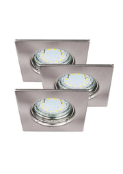 Rabalux Lite 1054 set 3 faretti quadrati IP44 GU10
