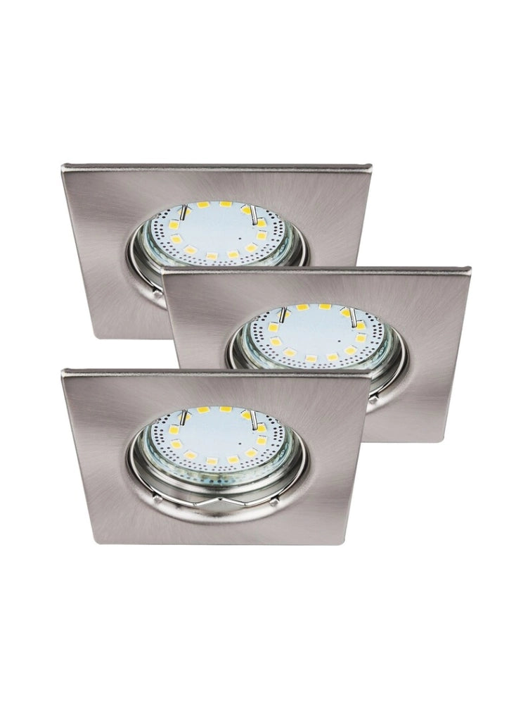 Rabalux Lite 1054 set 3 faretti quadrati IP44 GU10