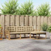 Set di divani da esterno 4 pz Bianco e Beige 3388563