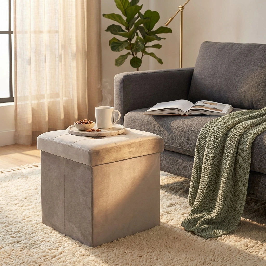 Pouf contenitore in velluto - VELVET