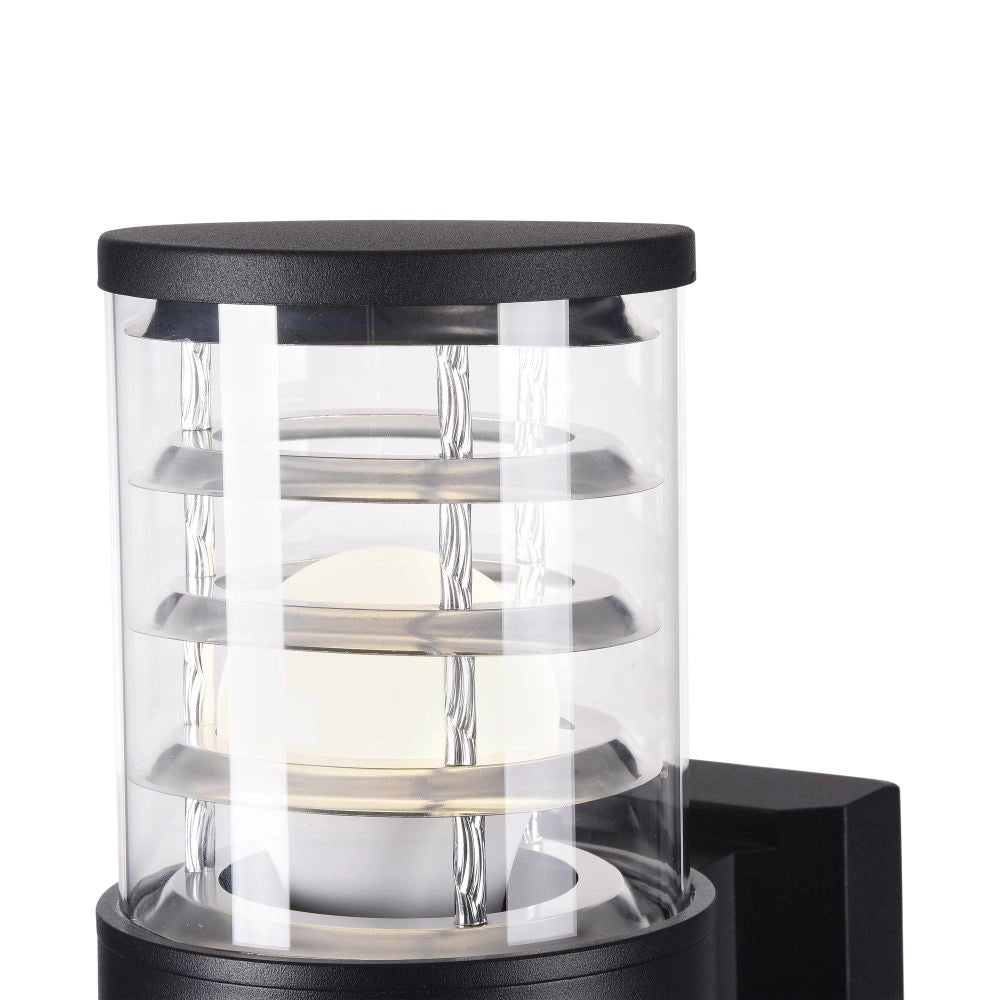 Maytoni Lampada da parete moderna Bronx 1 luce E27 IP54 nero alluminio