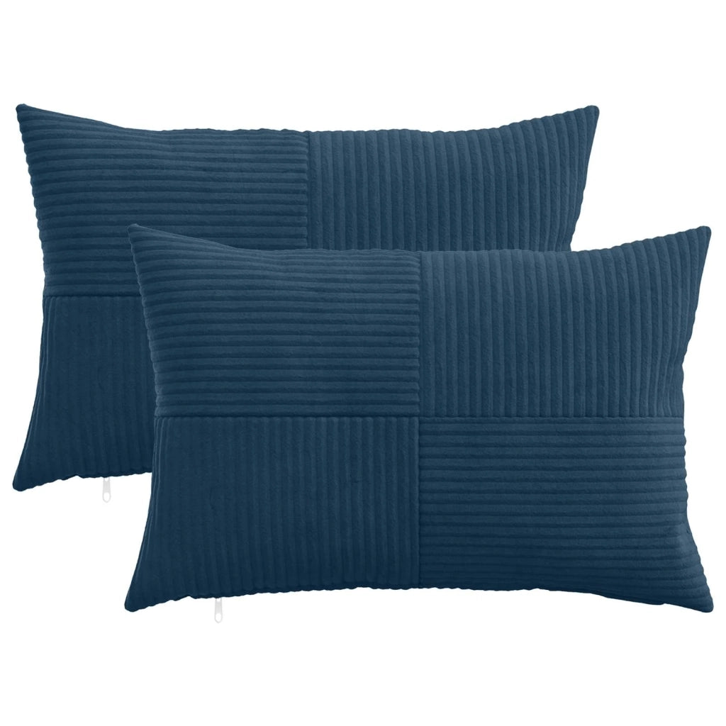 Federa 2 pcs ALMELO Blu navy 50 x 80 cm corduroy 915221