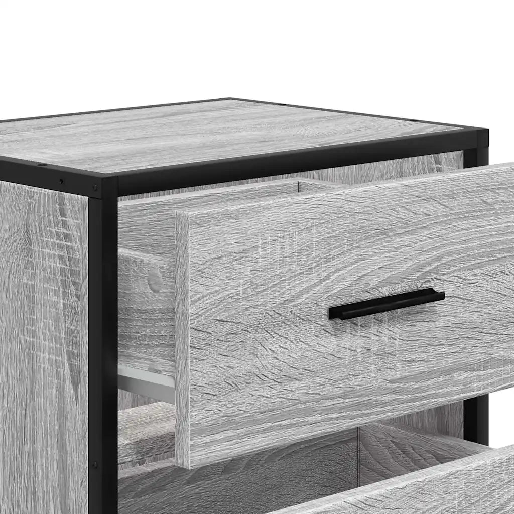 Comodini a Muro 2 pz Grigio Sonoma 40x31x39,5 cm 848731