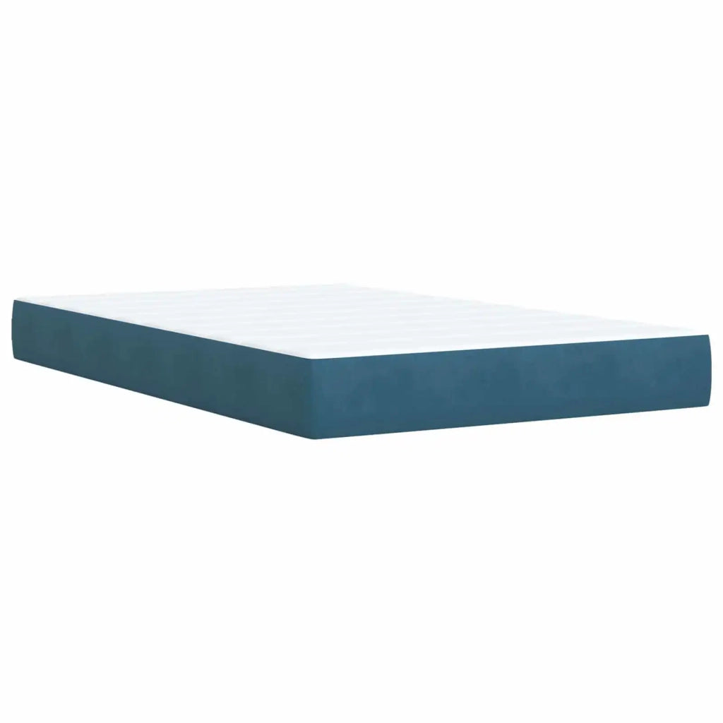 Letto box spring con materasso Blu 120 x 190 cm Velluto 3450678