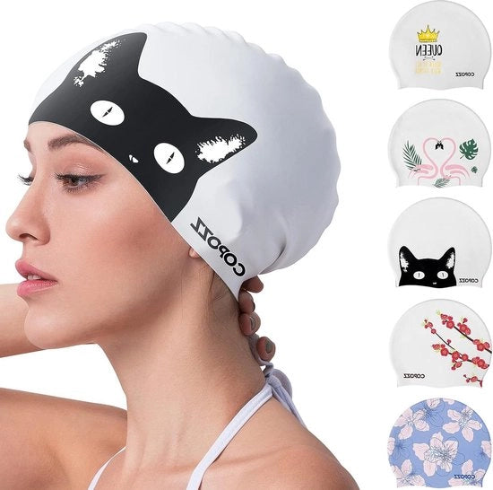 Capelli per donne con capelli lunghi - protegge i capelli e le orecchie - accessorio da bagno in silicone