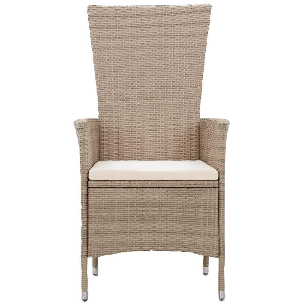 Set Mobili da Pranzo per Giardino 5 pz Beige 3068762