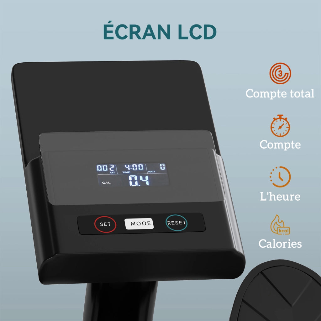 Vogatore 12 livelli idraulico con schermo LCD ¨C zephmum ¨C 130 kg max, nero