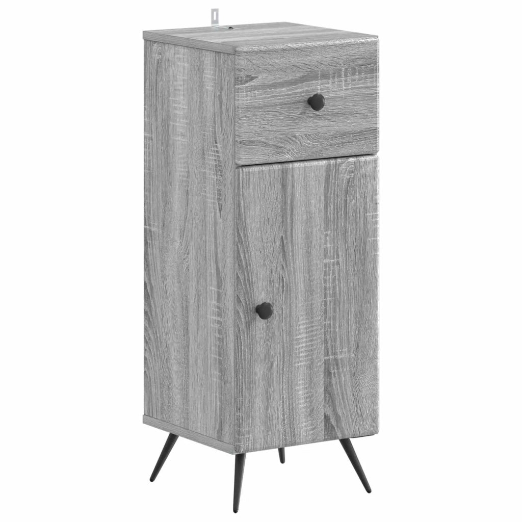 Mobiletto da Bagno BREDA Sonoma grigio 30 x 31 x 80 cm 897491