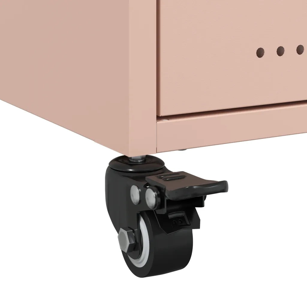 Comodini 2 pz Rosa 36x39x43,5 cm in Acciaio 846707