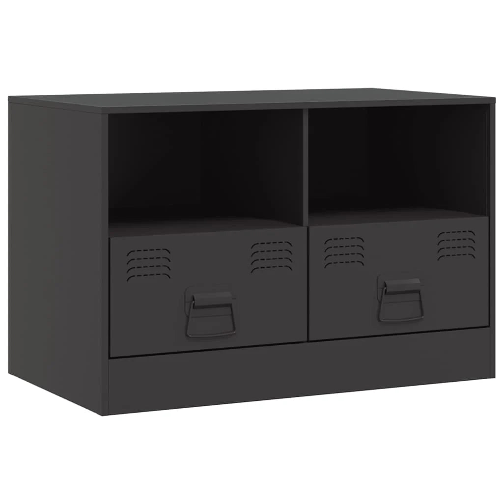Mobile TV multimediale mensola TV credenza TV adatto per sala da pranzo soggiorno camera da letto 67 x 39 x 44 cm acciaio nero 02_0026147