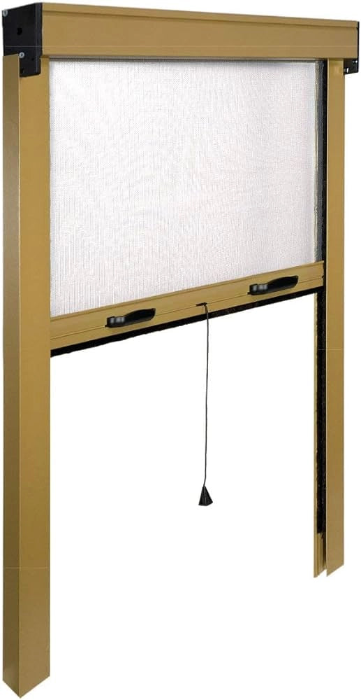 ZANZARIERA AVVOLGIBILE VERTICALE 140x160 cm - Bronzo
