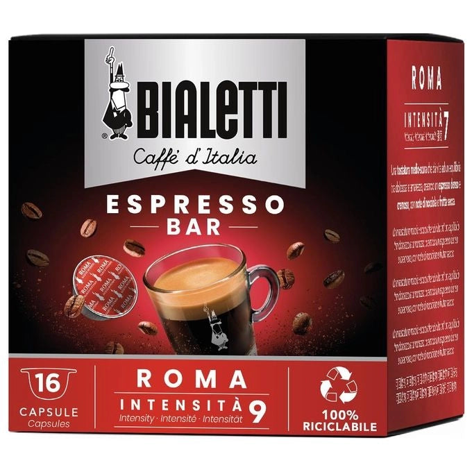 Bialetti Roma Capsule caffè Tostatura scura 16 pz