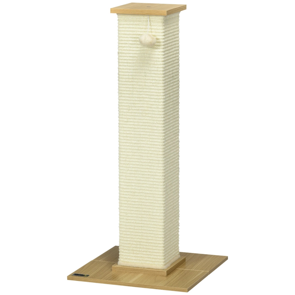 Tiragraffi per gatti ¨C zephmum ¨C 38x38x80 cm, beige e marrone