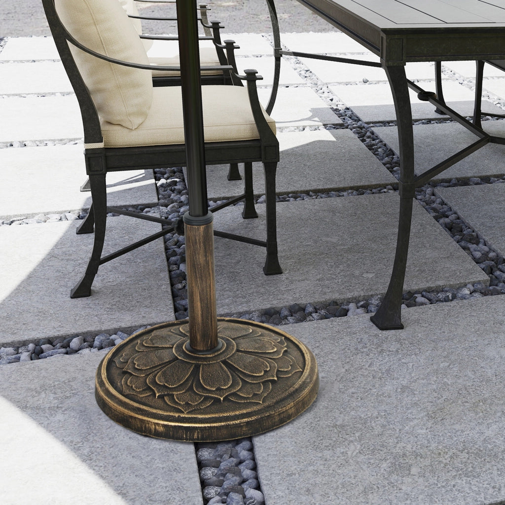 Base per ombrellone da giardino ¨C Minimal ¨C bronzo ?46x33 cm 12 kg