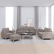Set di Divani 4 pz con Cuscini Tortora in Tessuto 3202069