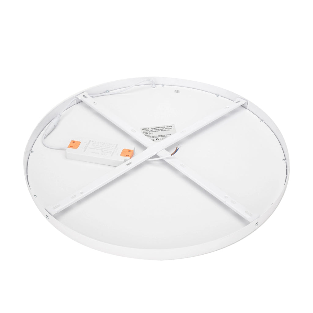 Plafoniera LED rotonda bianca 50cm 36W 4000K Pelaro