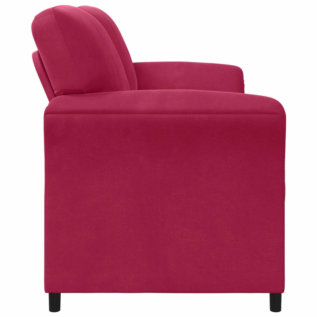 Divano 3-Persone Rosso Vino 198 x 83 x 95 cm Velluto 42033972