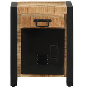 Comodino 40x30x50 cm in Legno Massello di Mango Grezzo 4013559