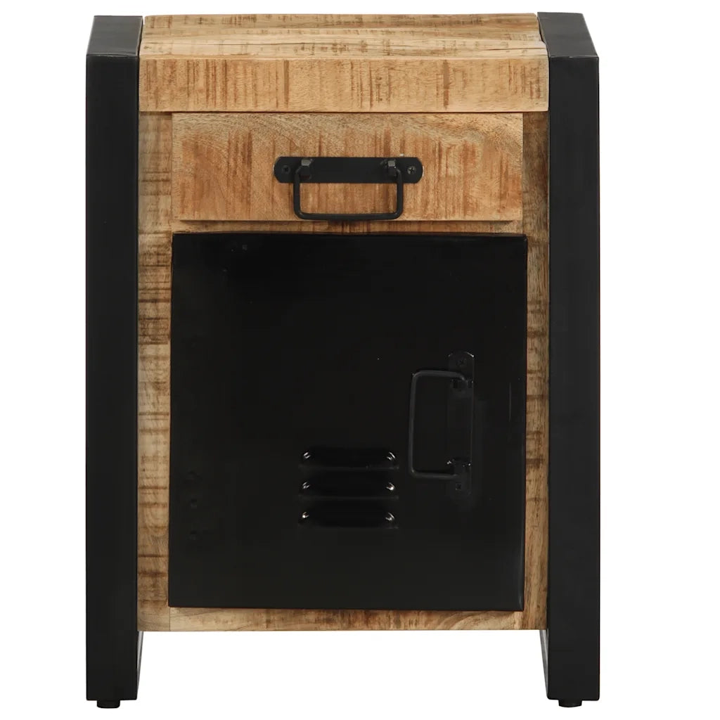 Comodino 40x30x50 cm in Legno Massello di Mango Grezzo 4013559