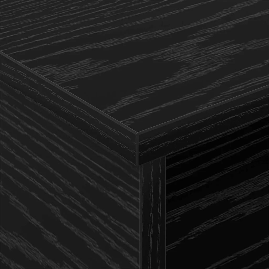 Comodino 2 pcs Rovere Nero 40 x 31 x 15 cm Legno multistrato 891107
