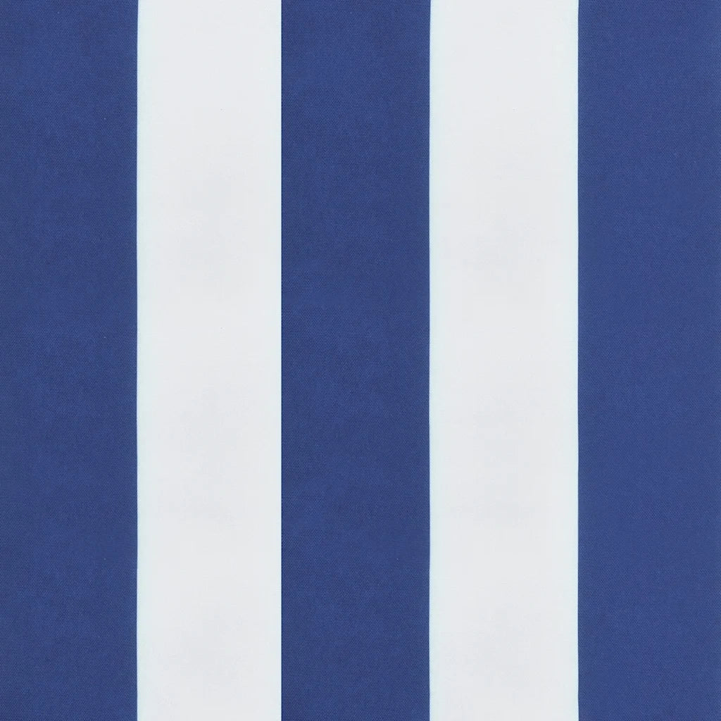 Cuscini per Sedia 2pz Strisce Bianche e Blu 50x50x3 cm Tessuto 361077