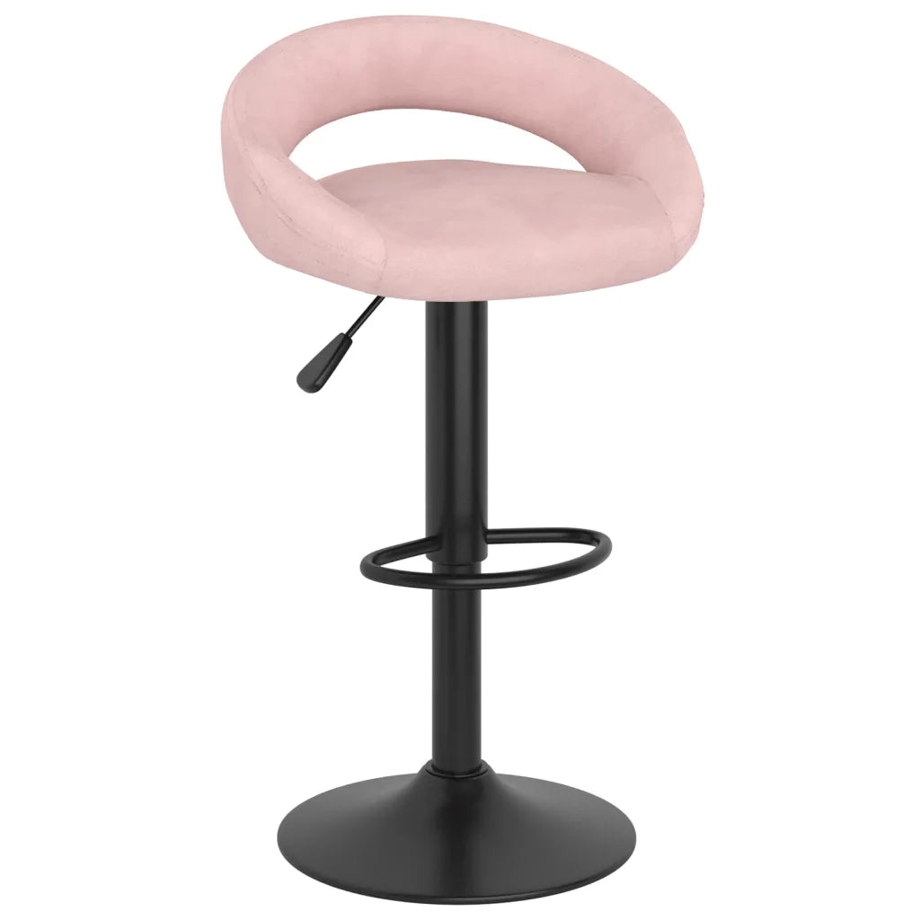 Sgabelli da Bar 2 pz Rosa in Velluto 333274