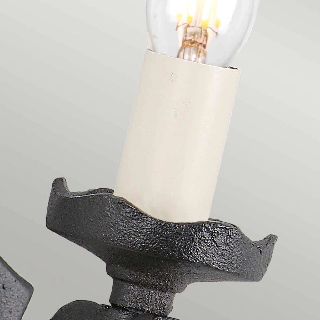 Applique candeliere nera Rectory in ferro 1xE14 60W Elstead