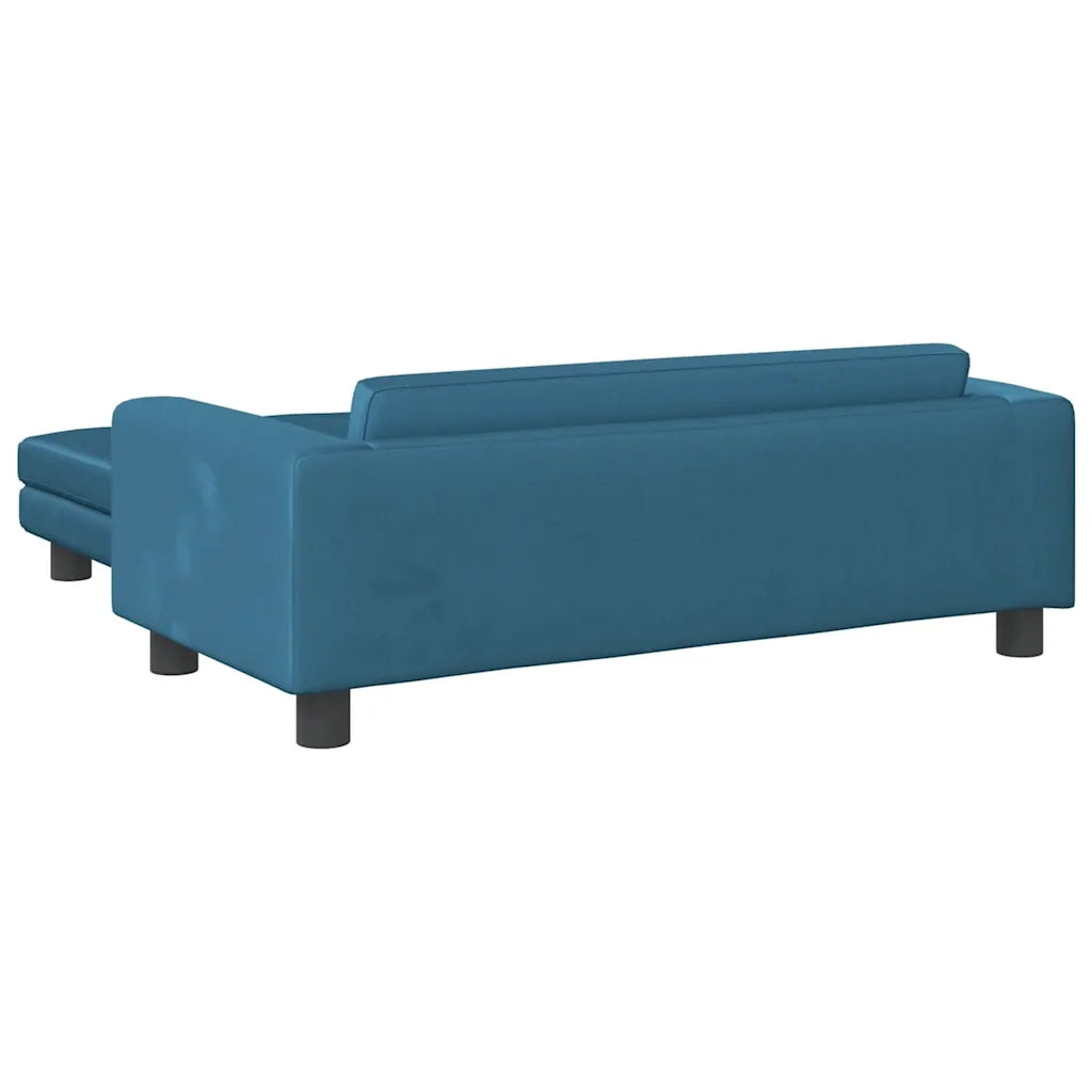 Lettino per Cani con Estensione Blu 100x50x30 cm in Velluto 172019