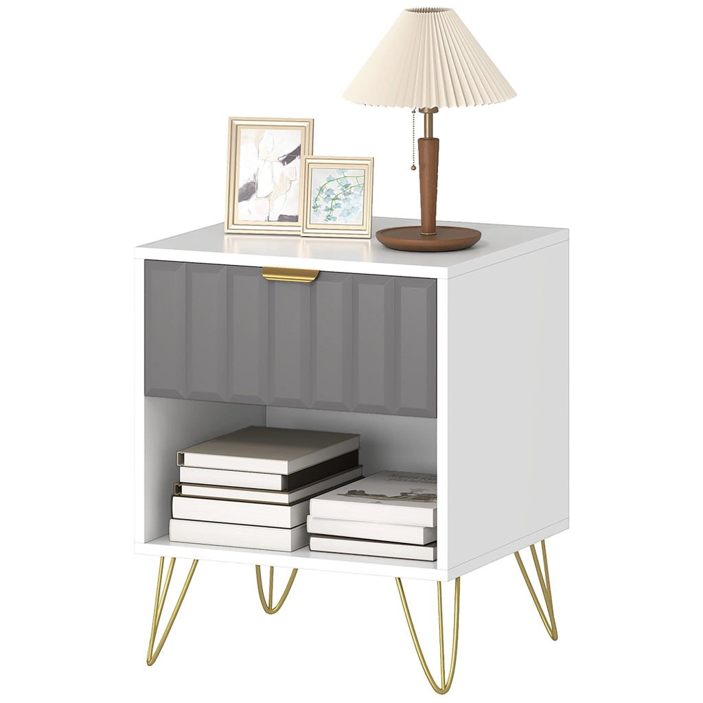 Comodino ¨C zephmum ¨C bianco 45x40x55
