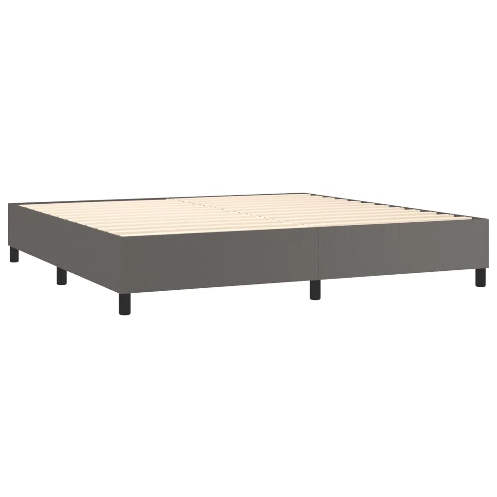Giroletto a Molle con Materasso Grgio 200x200 cm in Similpelle 3132403