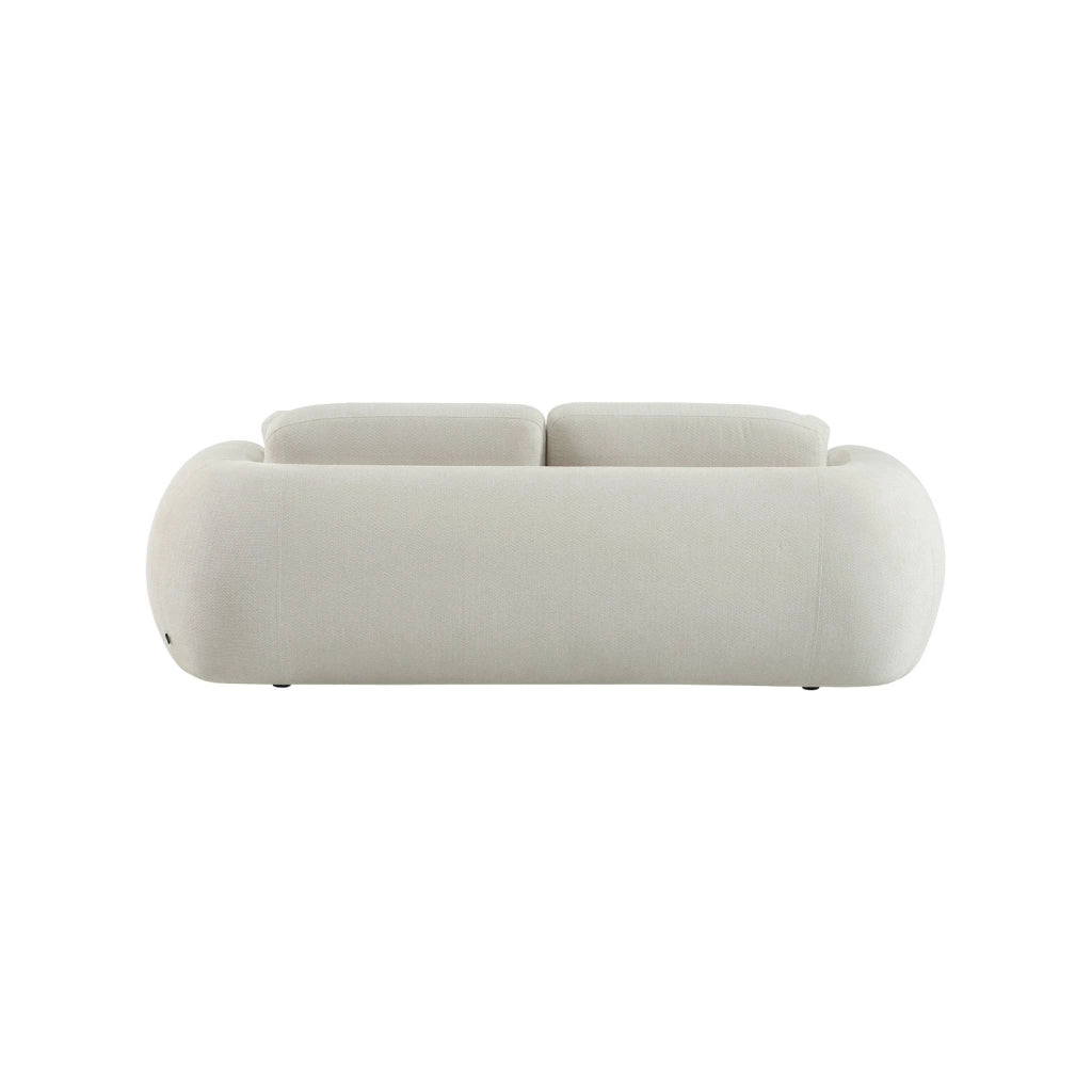 Divano in tessuto chenille, 3 posti, bianco